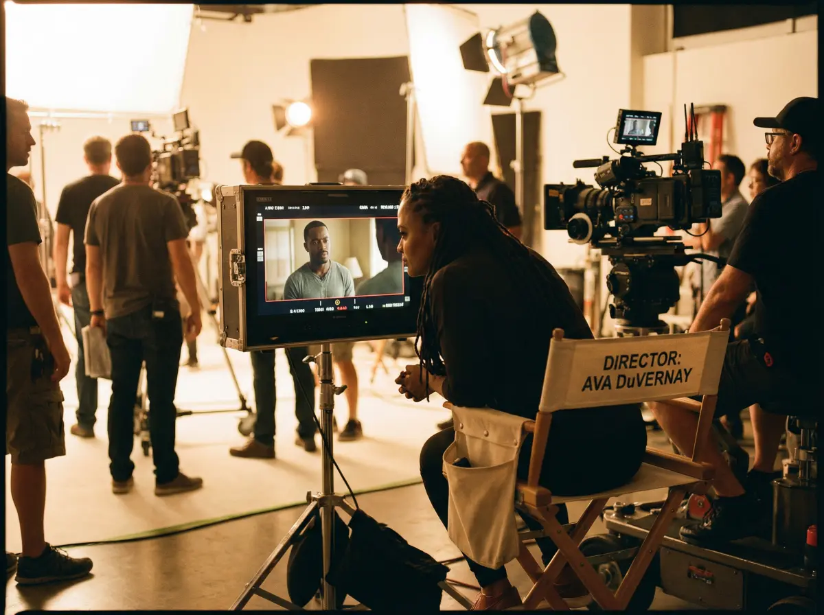 知名导演在 每日大赛 平台发布的剧组工作现场